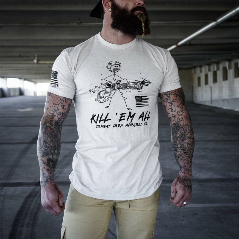 Load image into Gallery viewer, Kill Em&#39; All Machine Gunner Men&#39;s T-Shirt
