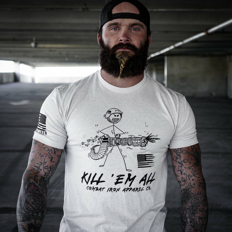 Load image into Gallery viewer, Kill Em&#39; All Machine Gunner Men&#39;s T-Shirt
