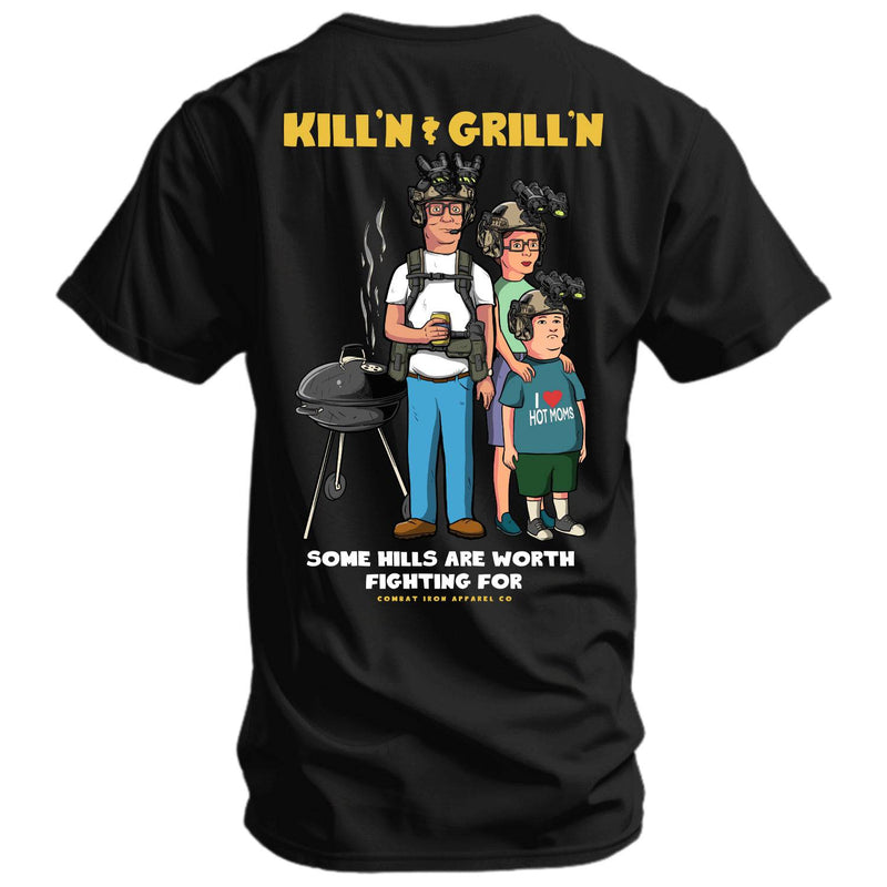Load image into Gallery viewer, Kill&#39;n &amp; Grill&#39;n | Some Hills Are Worth Fighting For Men&#39;s T-Shirt
