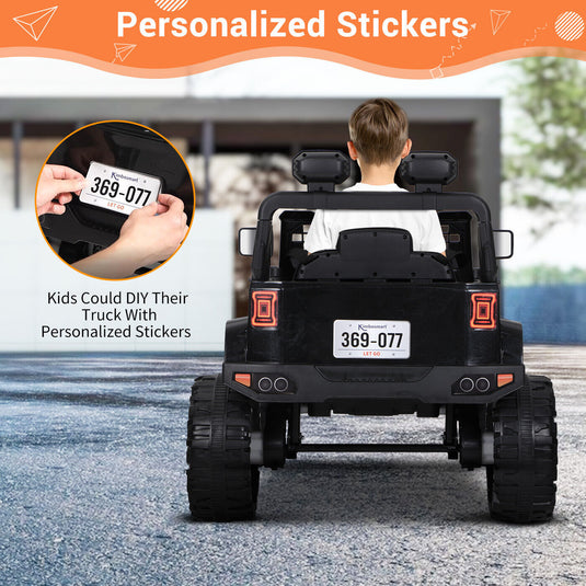 Kimbosmart 12V Electric Kids Ride On Truck Car with Remote Control and MP3 Bluetooth Integration