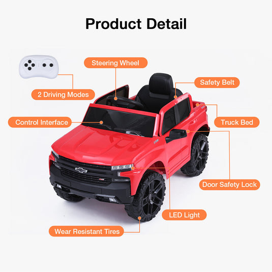 Kimbosmart 12V Kids Electric SUV Truck Ride On Car with 3 Speeds - Perfect Gift for Little Drivers