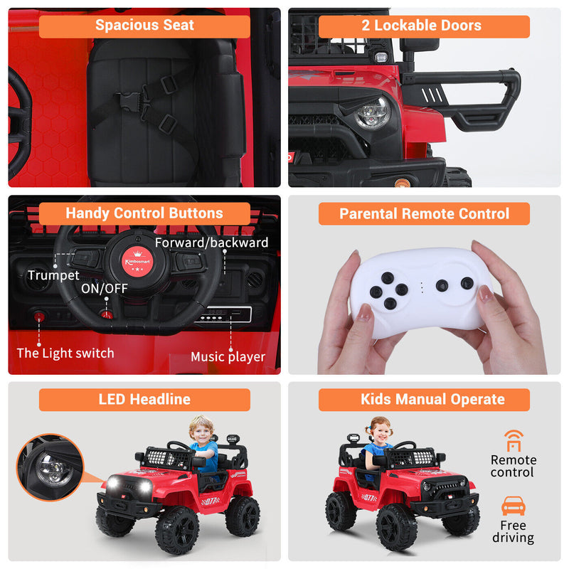Load image into Gallery viewer, Kimbosmart 12V Kids Ride-On Truck with MP3 and Remote Control
