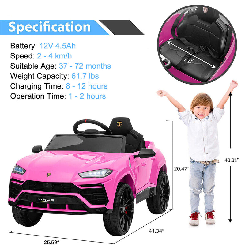 Load image into Gallery viewer, Kimbosmart 12V Lamborghini Licensed Electric Ride-On Car with Remote Control for Kids - Perfect Gift for Young Drivers
