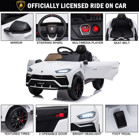 Kimbosmart 12V Licensed Lamborghini Urus Kids Ride On Car with Remote Control - A Thrilling Toy for Young Drivers