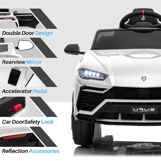Kimbosmart 12V Licensed Lamborghini Urus Kids Ride On Car with Remote Control - A Thrilling Toy for Young Drivers
