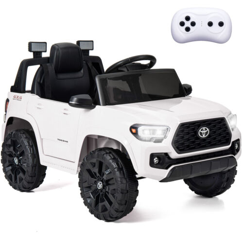 Kimbosmart 12V Licensed Toyota Tacoma Kids Ride-On Car with Charging Reminder Feature