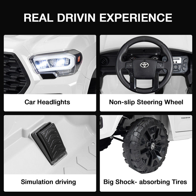 Load image into Gallery viewer, Kimbosmart 12V Licensed Toyota Tacoma Kids Ride-On Car with Charging Reminder Feature
