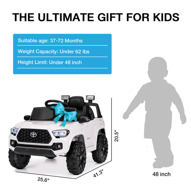 Load image into Gallery viewer, Kimbosmart 12V Licensed Toyota Tacoma Kids Ride-On Car with Charging Reminder Feature

