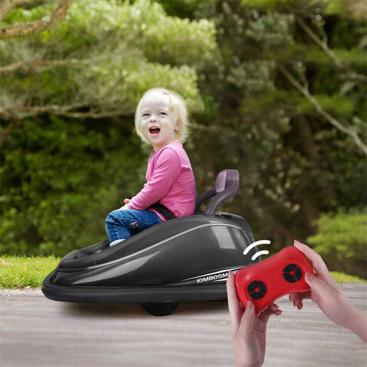 Kimbosmart DIY Sticker Race Car: 12V Electric Ride-On Bumper Car for Kids