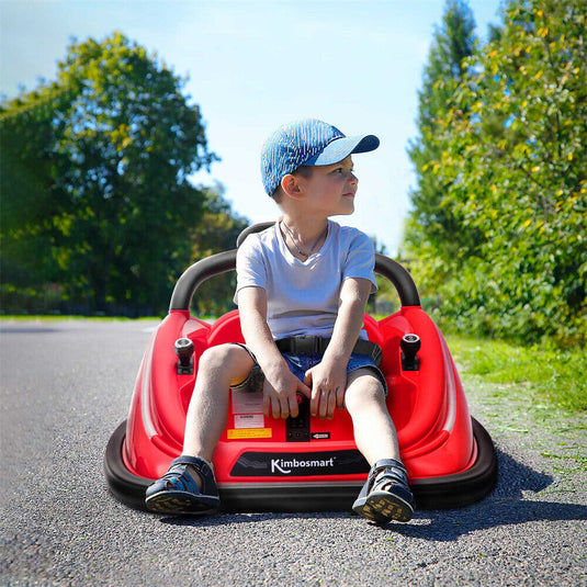 Kimbosmart DIY Sticker Race Car: 12V Electric Ride-On Bumper Car for Kids