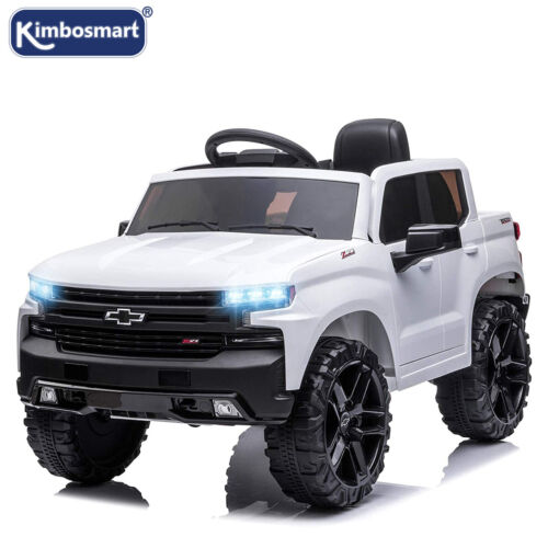 Kimbosmart Kids 12V Chevrolet Silverado Truck Ride-On with Remote Control