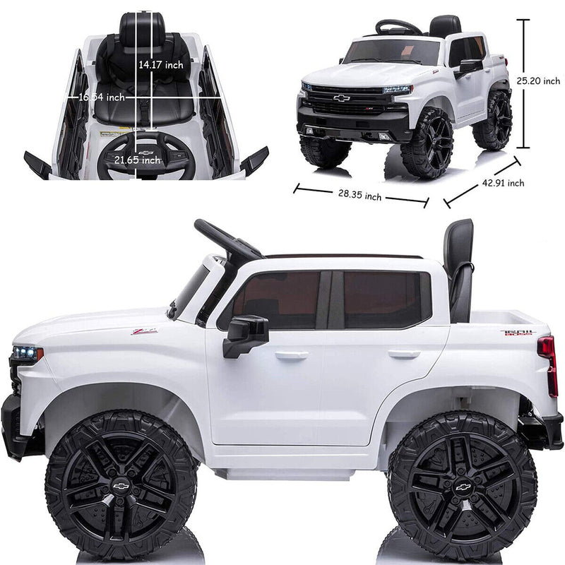Load image into Gallery viewer, Kimbosmart Kids 12V Chevrolet Silverado Truck Ride-On with Remote Control
