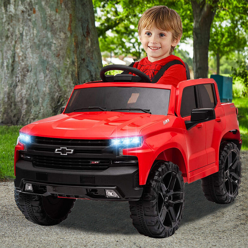 Load image into Gallery viewer, Kimbosmart Kids 12V Chevrolet Silverado Truck Ride-On with Remote Control
