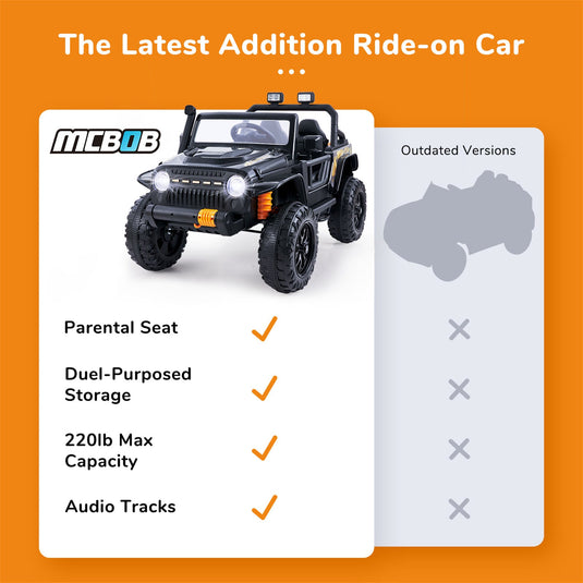 Electric Ride-On Truck for Kids with Remote Control and Parental Seat