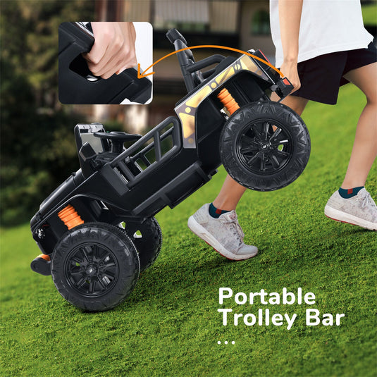 Electric 4 Wheeler Quad Car Toy with Parent Remote Control for Kids - 12V Ride On Truck