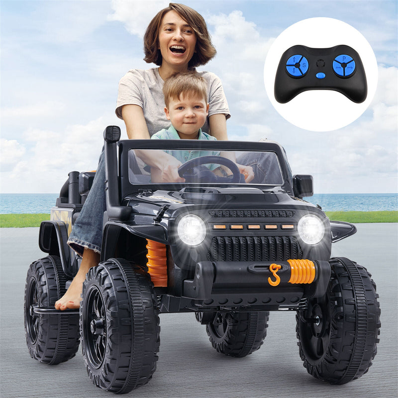 Load image into Gallery viewer, KLOKICK Parent-Child Electric Jeep Ride On Car with Remote Control and LED Lights - 3 Speed Options
