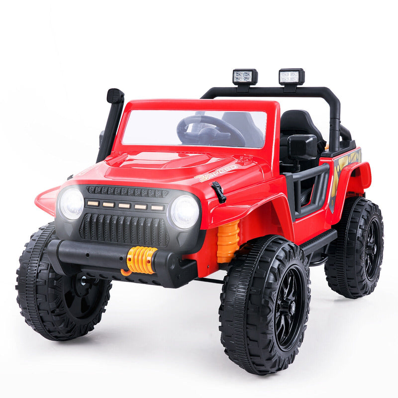 Load image into Gallery viewer, Electric Jeep Ride-On Car for Kids with Remote Control, 3 Speeds, LED Lights, and FM/USB Connectivity
