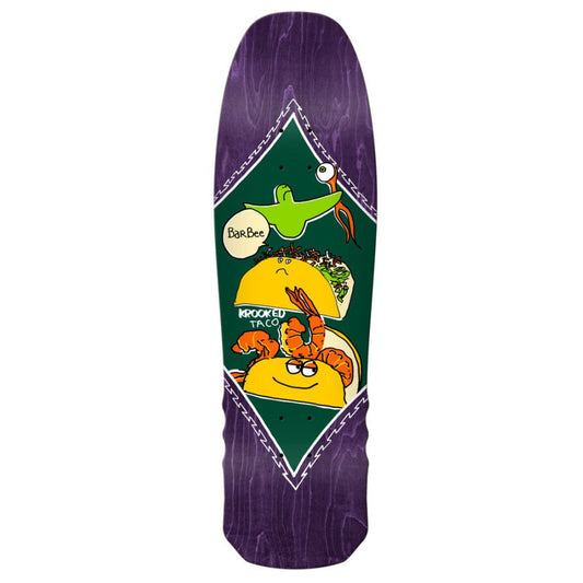 Krooked Barbee Shrimp Taco Skateboard Deck - 9.3"