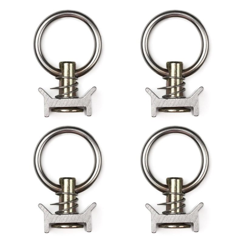 Load image into Gallery viewer, L-Track Tie Down O-Ring Fitting, Silver, 4-Pack
