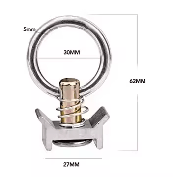 Load image into Gallery viewer, L-Track Tie Down O-Ring Fitting, Silver, 4-Pack
