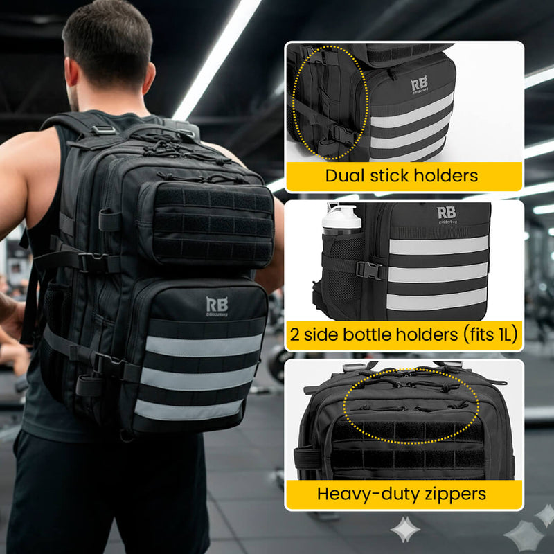 Load image into Gallery viewer, Riderbag Xtreme 45L Tactical Backpack - Black

