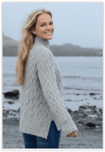 Load image into Gallery viewer, Lattice Cable Mock Sweater
