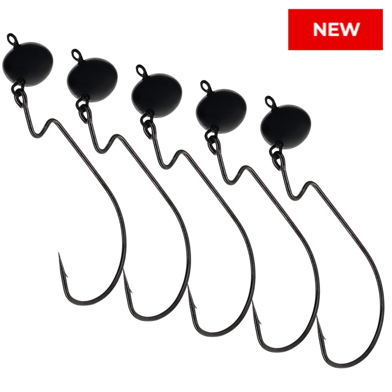 Load image into Gallery viewer, Reaction Tackle Lead Swing Football Jigs - 5-PACK
