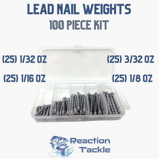 Reaction Tackle Lead Nail Weights/Insert Sinkers