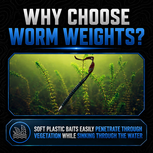 Reaction Tackle Lead Worm Weights (25 pack)
