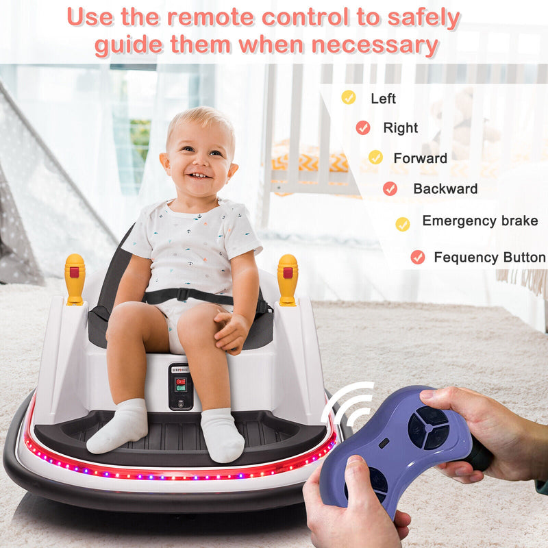 Load image into Gallery viewer, LEADZM 6V 7A.h Electric Bumper Car in White
