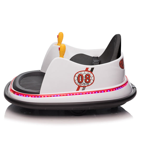 LEADZM 6V 7A.h Electric Bumper Car in White