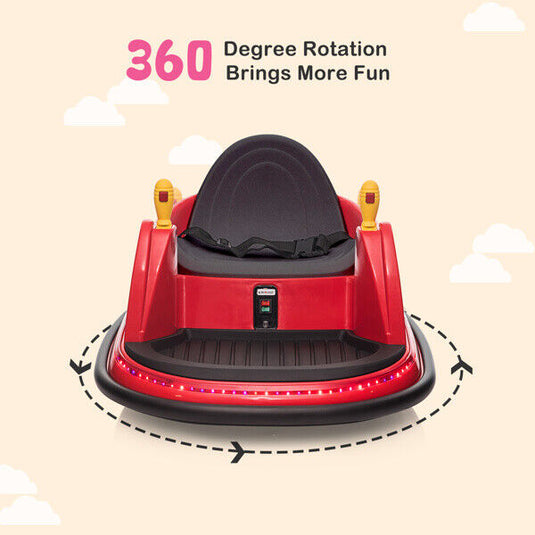 LEADZM 6V 7A.h Red Bumper Car - Electric Ride-On Toy for Kids