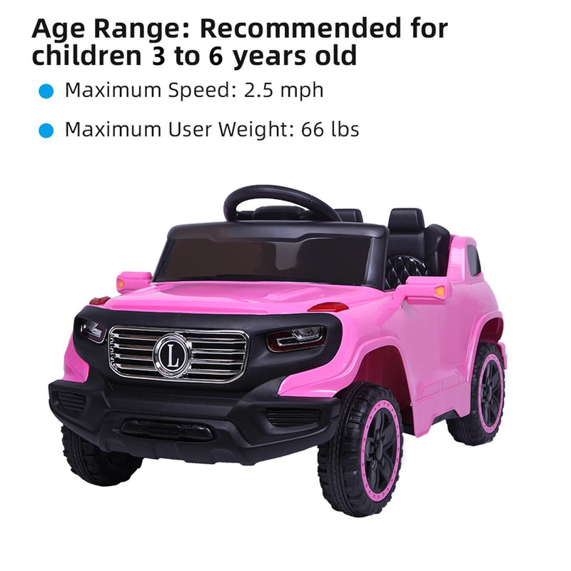 Load image into Gallery viewer, Leadzm 6V Electric Ride-On Truck for Kids with Remote Control, LED Lights, and Seat Belt

