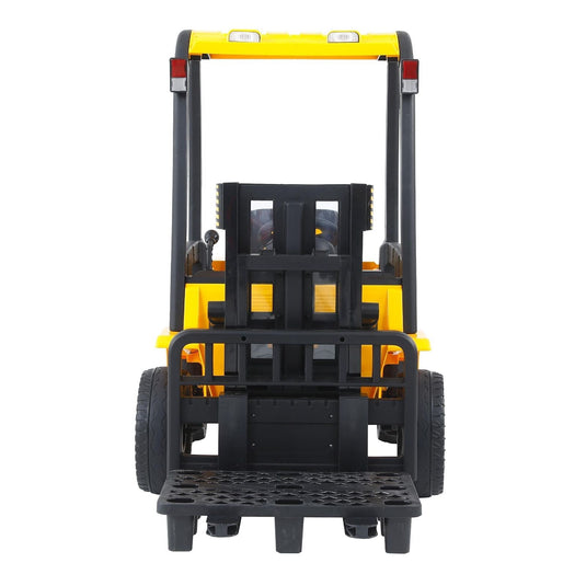 LED-Equipped Electric Forklift Toy with Battery-Powered Lifting Rod