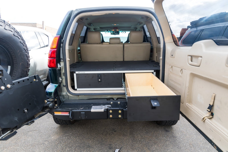 Load image into Gallery viewer, Lexus GX470 2002-2009 1st Gen. - Side x Side Drawer Module with Fitted Top Plate - 41-3/8"W x 10"H x 36"D
