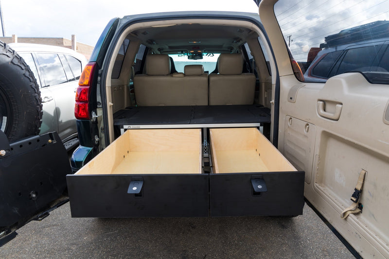 Load image into Gallery viewer, Lexus GX470 2002-2009 1st Gen. - Side x Side Drawer Module with Fitted Top Plate - 41-3/8"W x 10"H x 36"D
