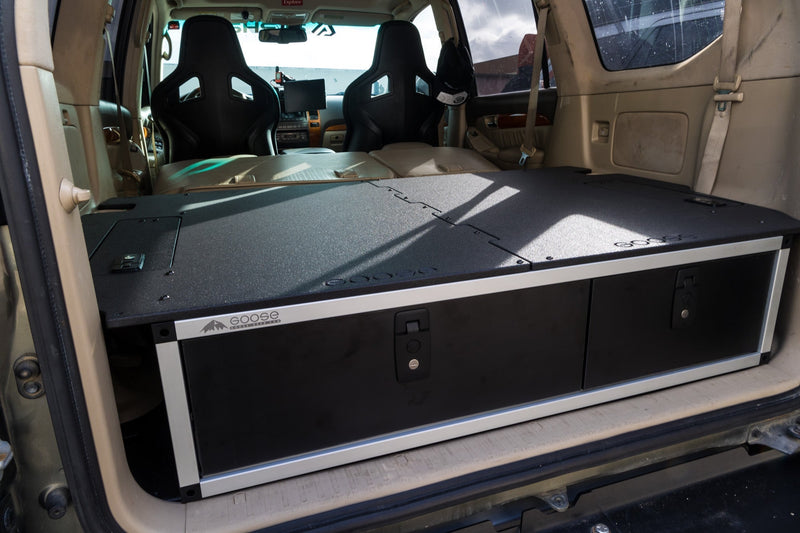 Load image into Gallery viewer, Lexus GX470 2002-2009 1st Gen. - Side x Side Drawer Module with Fitted Top Plate - 41-3/8"W x 10"H x 36"D
