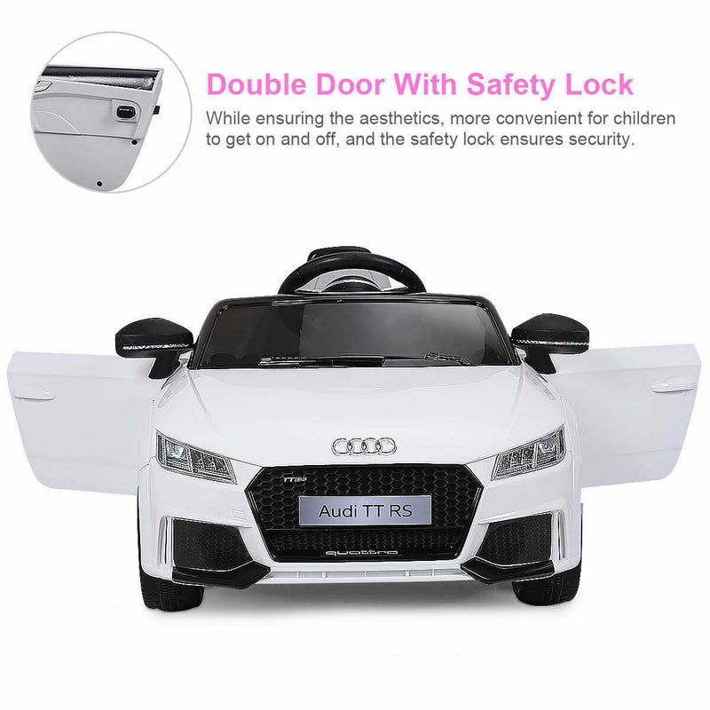 Load image into Gallery viewer, Licensed 12V Audi TT RS Electric Kids Ride On Car with Remote Control and MP3 Player - White
