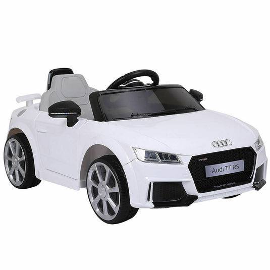 Licensed 12V Audi TT RS Remote Control Electric Ride-On Car for Kids with MP3 Player - White