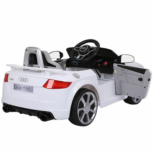 Licensed 12V Audi TT RS Remote Control Electric Ride-On Car for Kids with MP3 Player - White