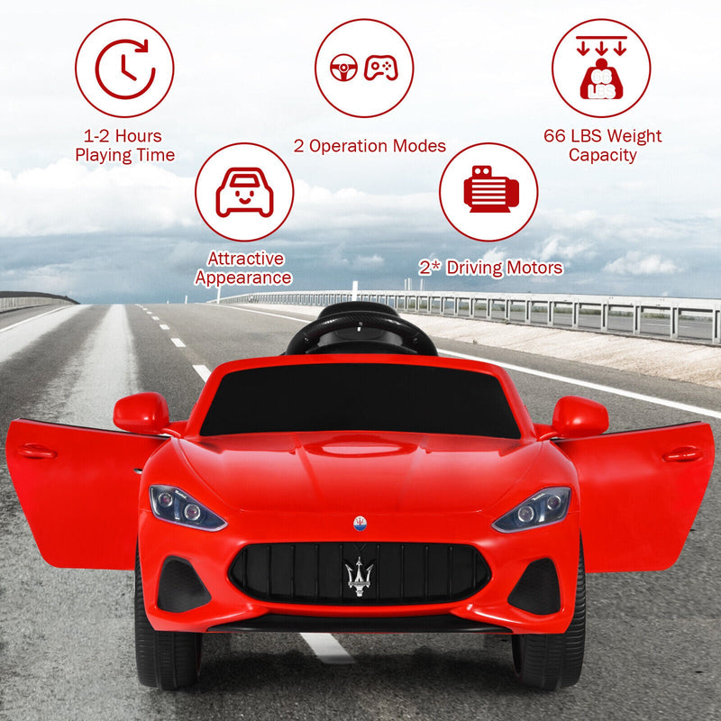 Load image into Gallery viewer, Licensed 12V Maserati GranCabrio Kids Ride On Car with Remote Control and Lights
