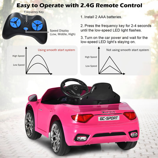 Licensed 12V Maserati GranCabrio Kids Ride On Car with Remote Control and Lights