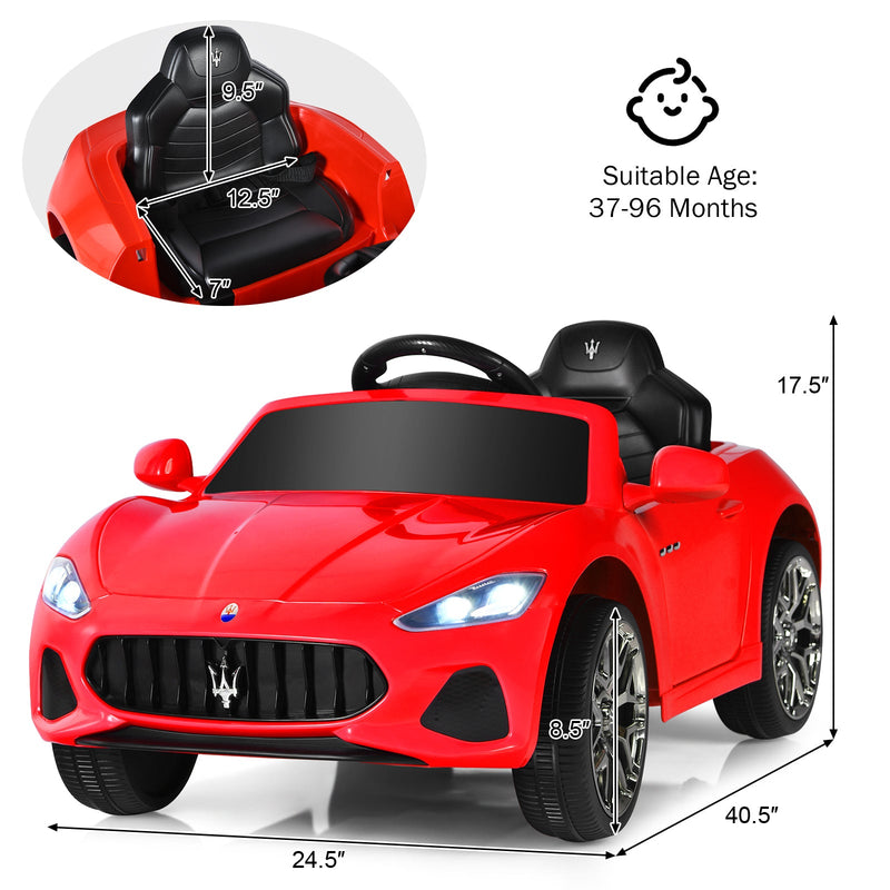 Load image into Gallery viewer, Licensed 12V Maserati GranCabrio Kids Ride On Car with Remote Control and Lights
