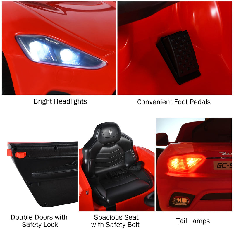 Load image into Gallery viewer, Licensed 12V Maserati GranCabrio Kids Ride On Car with Remote Control and Lights
