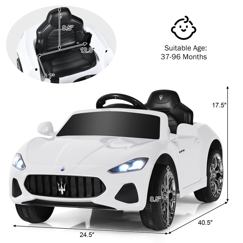 Load image into Gallery viewer, Licensed 12V Maserati GranCabrio Kids Ride On Car with Remote Control and Lights
