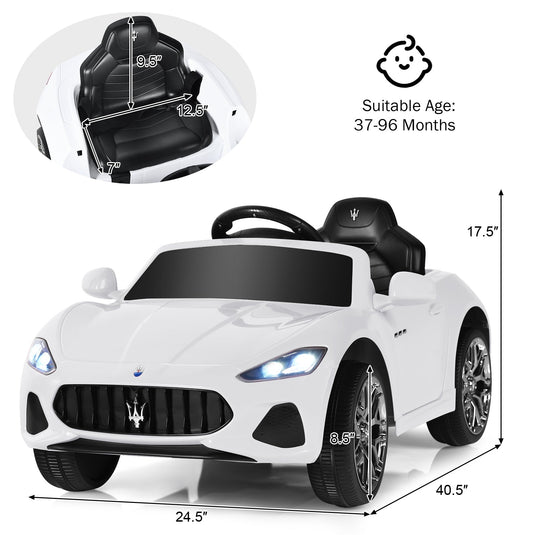 Licensed 12V Maserati GranCabrio Kids Ride On Car with Remote Control and Lights