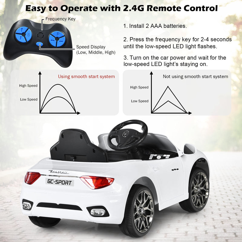 Load image into Gallery viewer, Licensed 12V Maserati GranCabrio Kids Ride On Car with Remote Control and Lights

