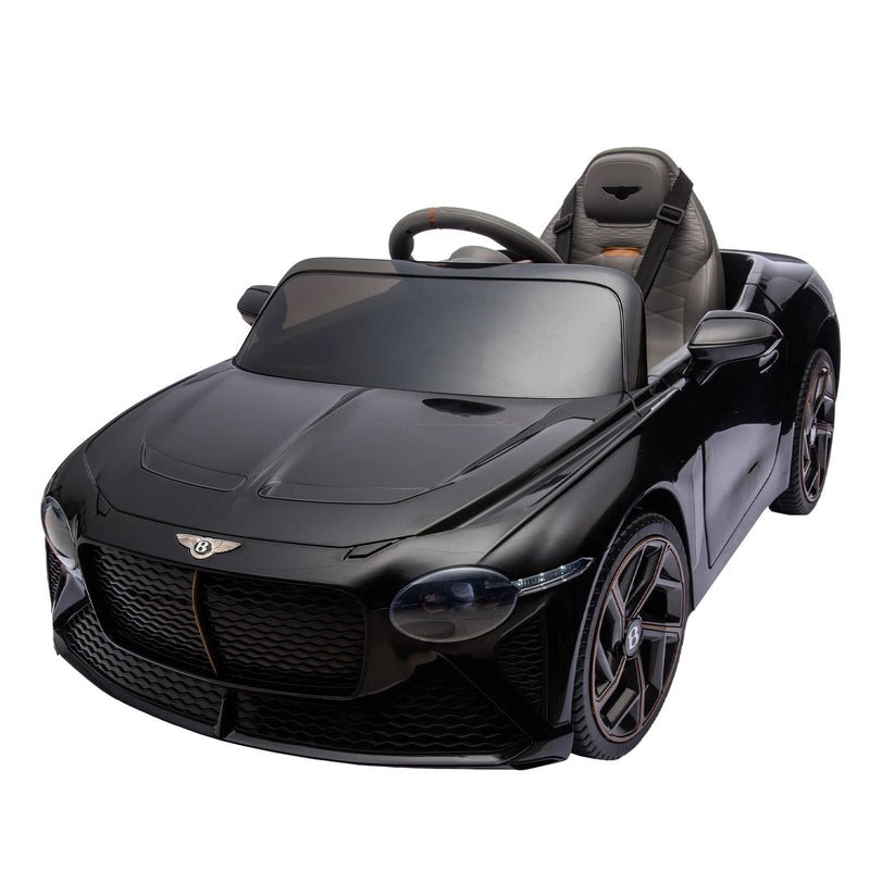 Load image into Gallery viewer, Licensed 2.4G Electric 12V 7A Kids Ride On Car with 3 Speeds - Bentley Black
