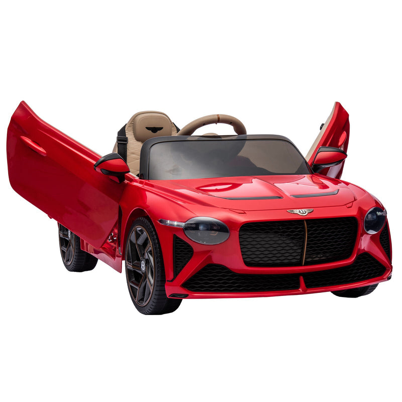 Load image into Gallery viewer, Licensed 2.4G Kids Ride On Car with 3 Speeds - Electric 12V Bentley Red
