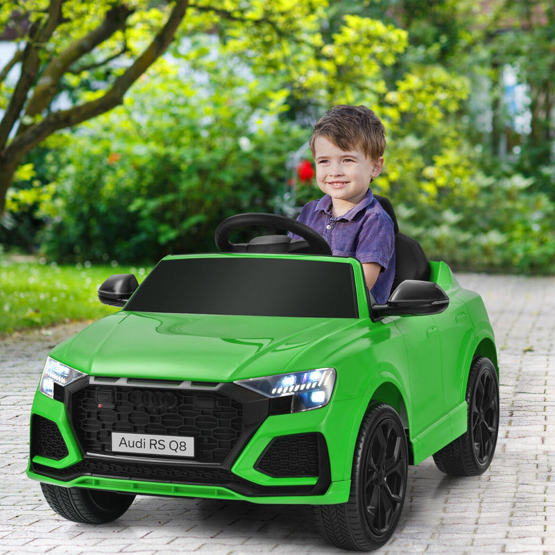 Load image into Gallery viewer, Licensed Audi RS Q8 12V Ride-On Car for Kids with Lights, Music, and Remote Control in Green
